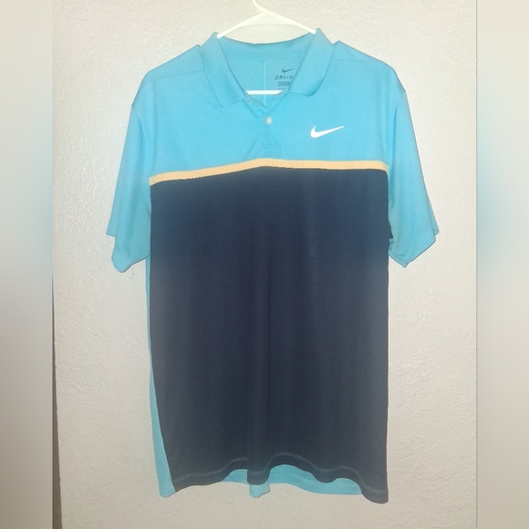 Nike Other - Nike Dri-Fit Standard Fit Golf Shirt Blue Navy L